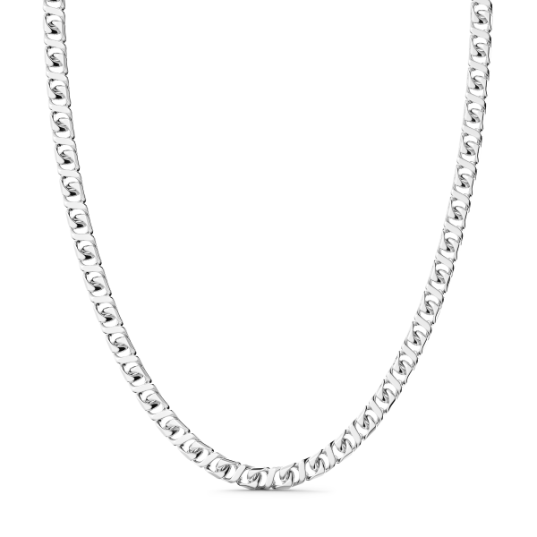 Zancan silver curb chain necklace.