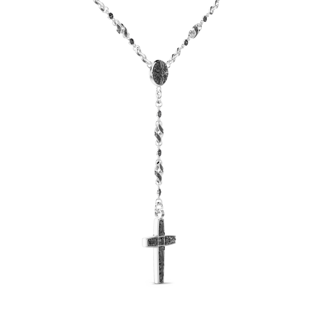 Black Rosary Cross Necklace Attachment 3.0 | Roblox Item - Rolimon's