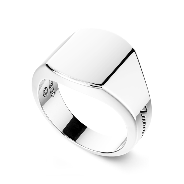 Zancan silver chevalier ring.