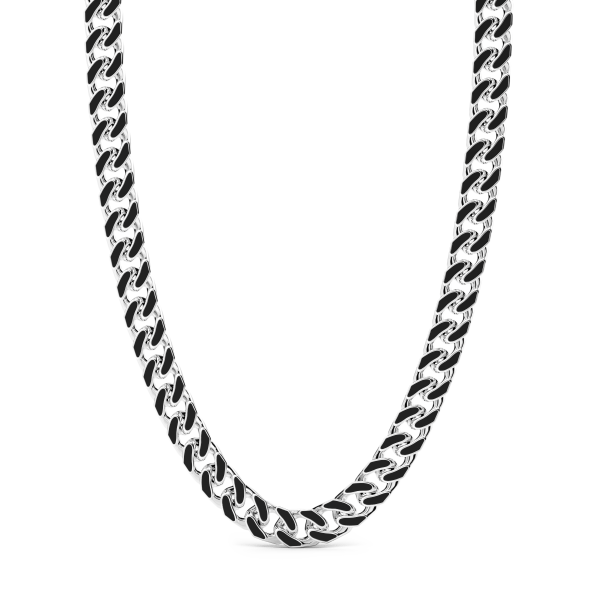 Zancan silver curb chain...