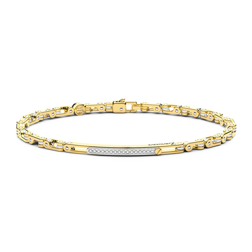 Zancan bracelet in 18k gold with diamonds.