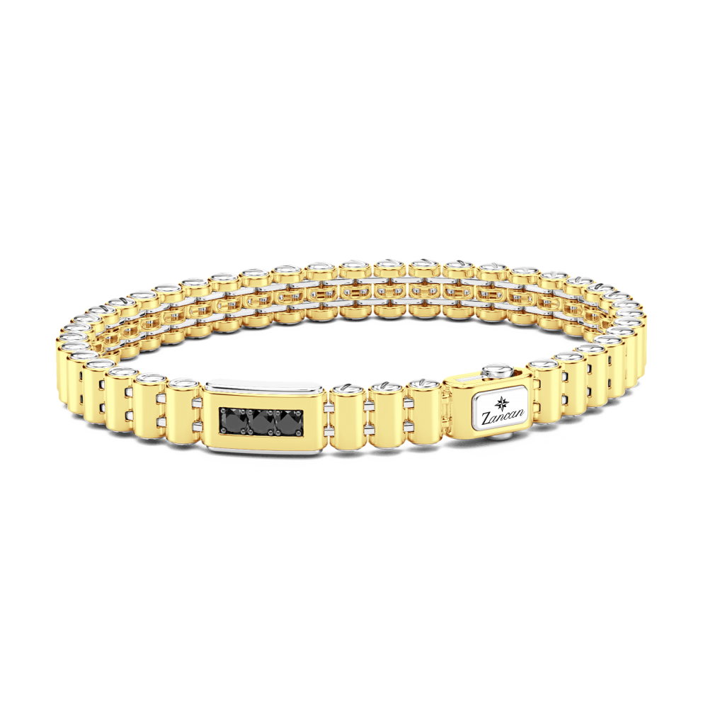 Zancan bracelet in 18kt gold with diamonds.