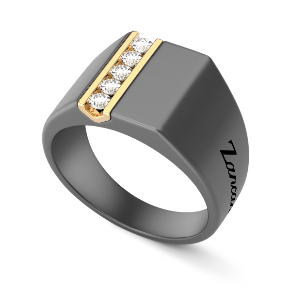 Zancan Ring in Titanium,...