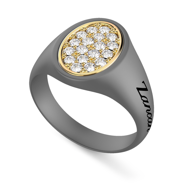 Zancan Ring in Titanium,...