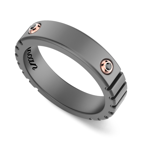 Zancan ring in titanium,...