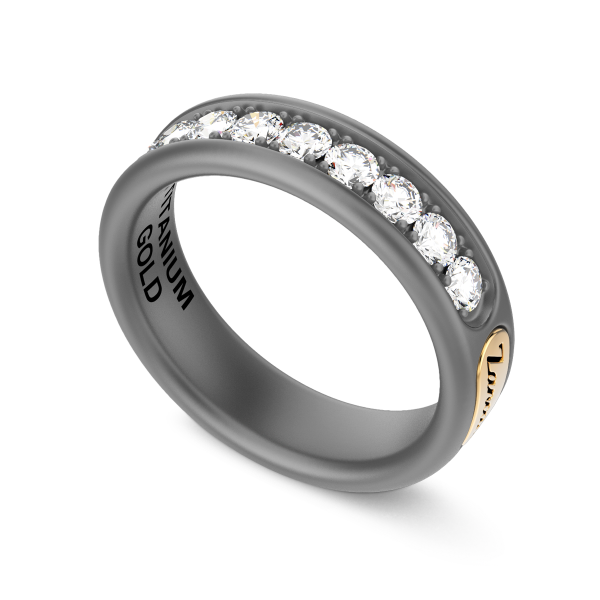 Zancan ring in titanium,...