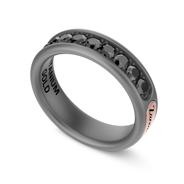 Zancan ring in titanium,...