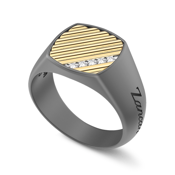 Zancan Ring in Titanium,...