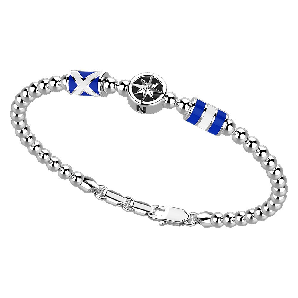 Silver Bracelet with enamelled details