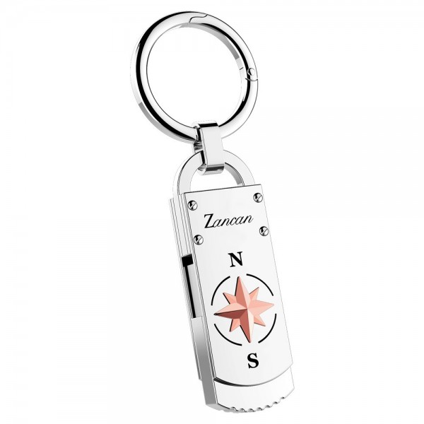 Stainless steel keyholder with USB
