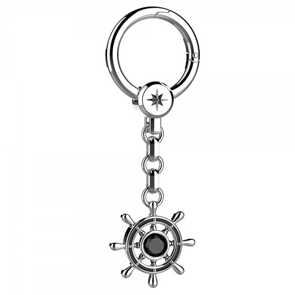 Silver keyholder with helm