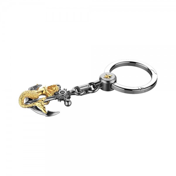 Silver keyring with siren.