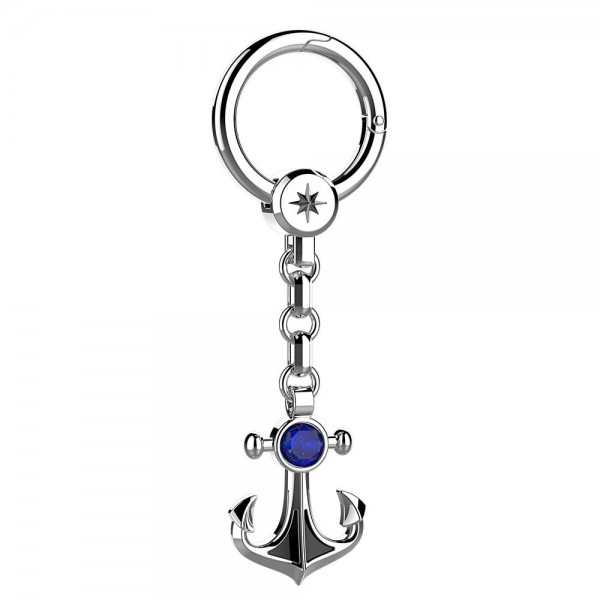 Silver keyholder with anchor