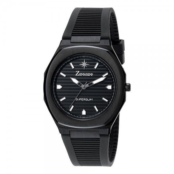 Superslim – Men’s time only watch with black dial.