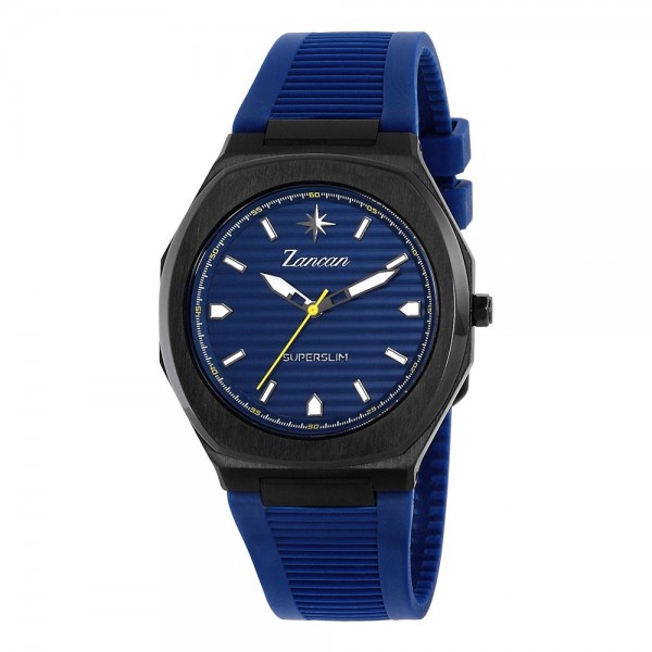Superslim – Men’s time only watch with blue dial.