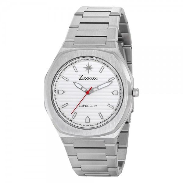 Superslim – Men’s time only watch with white dial.