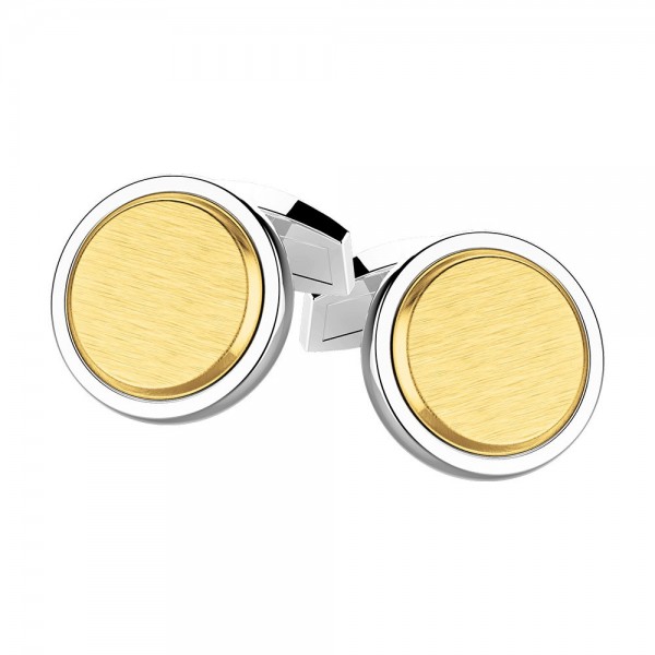 Silver and gold cufflinks.