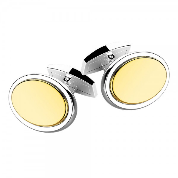 Silver and gold cufflinks.
