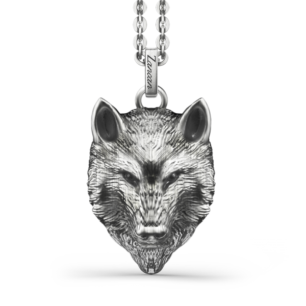 Collana Zancan in argento con lupo.