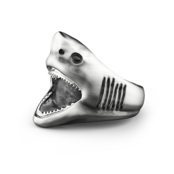 Zancan silver shark ring...