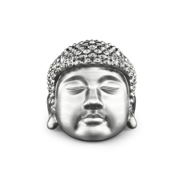 Anello Zancan Buddha in argento con finitura vintage.