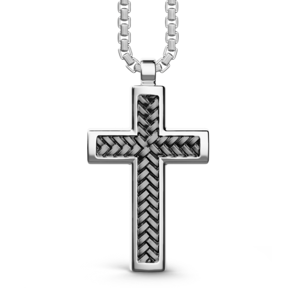 Collana Zancan in argento con pendente a croce.
