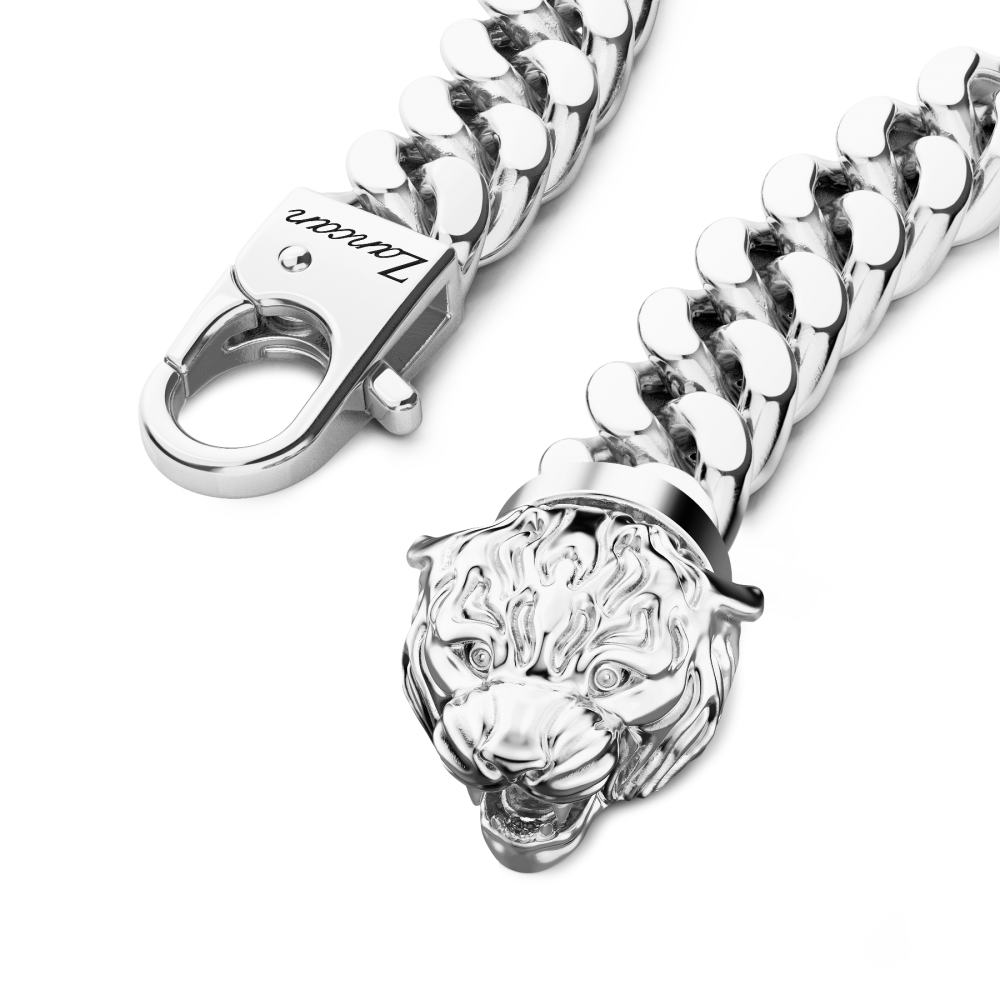 Black & Crystal Tiger Head Bracelet – KennethJayLane.com