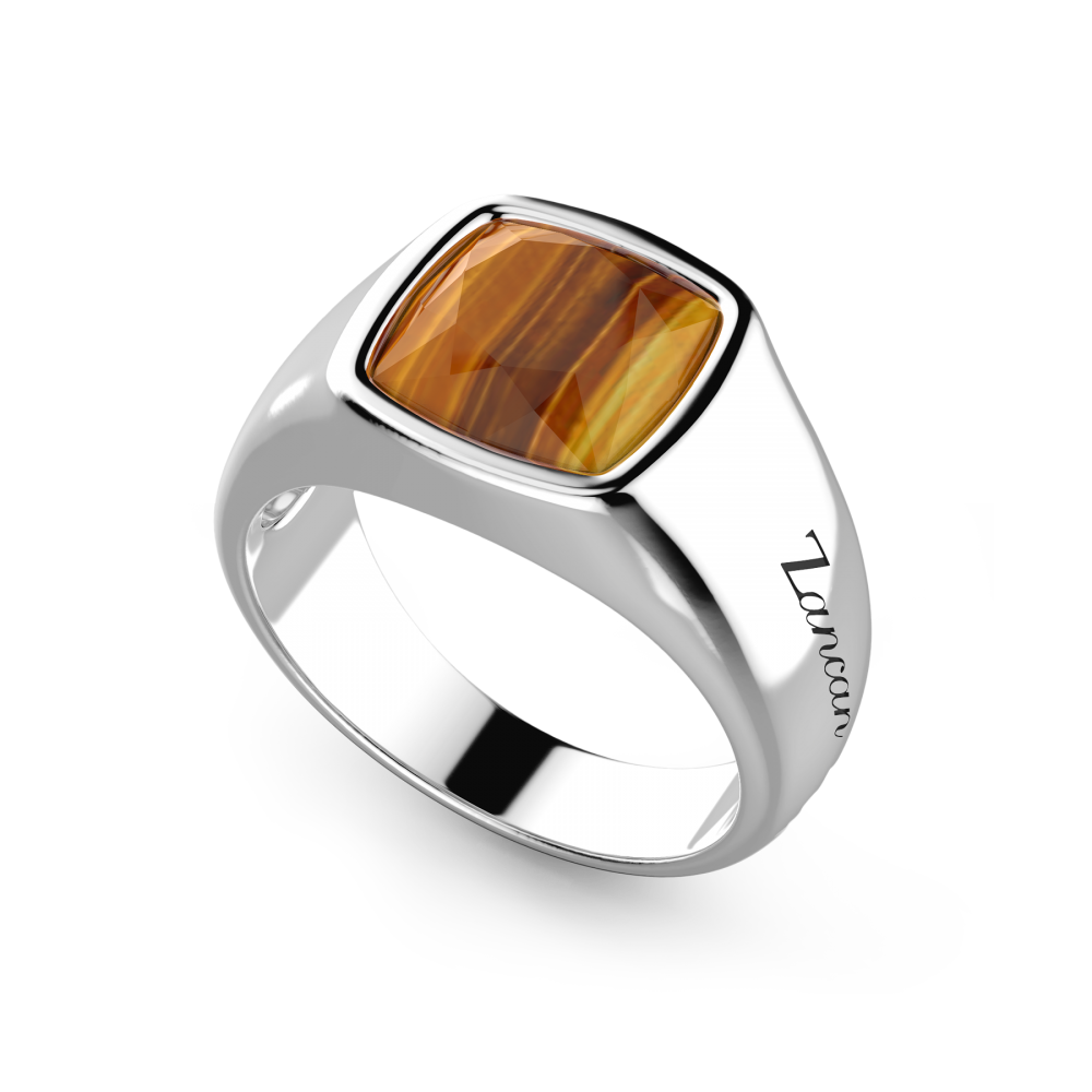 14k Gold Ring w/ Tiger's Eye and Diamonds (My first proper ring) : r/jewelry