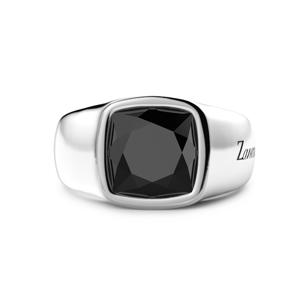 Zancan silver ring with onyx.