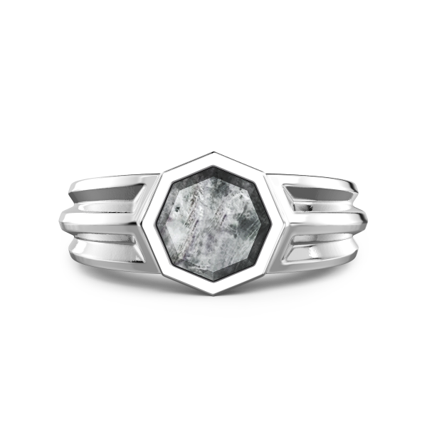 Zancan silver signet ring...