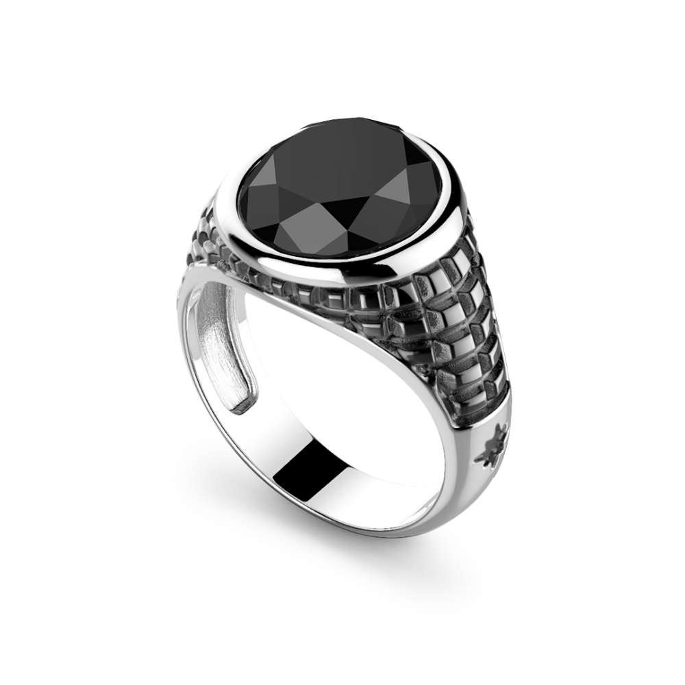 Carbon Print Black Stone - Silver - Men's Ring - Paparazzi Accessories –  Bejeweled Accessories By Kristie