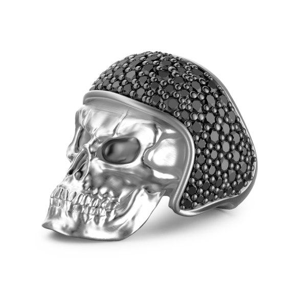 Zancan silver biker skull...