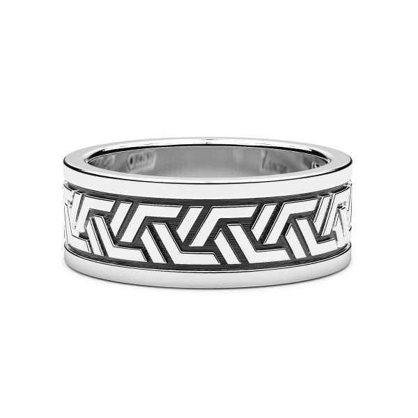 Zancan silver band ring.