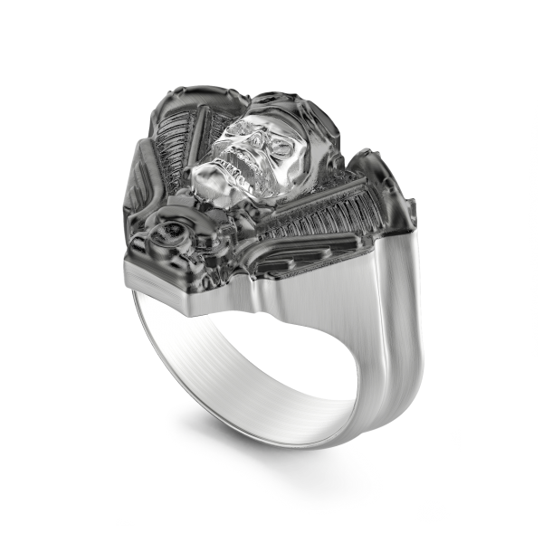 Zancan-Ring aus Silber mit...