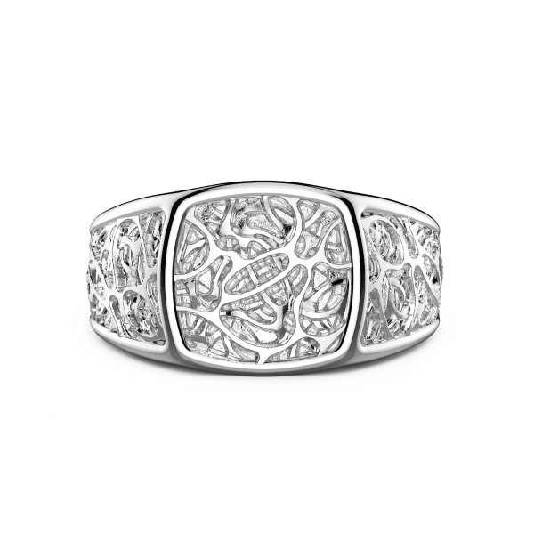 Zancan silver signet ring.