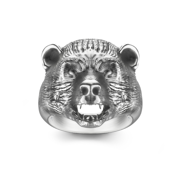 Zancan ring with silver bear.