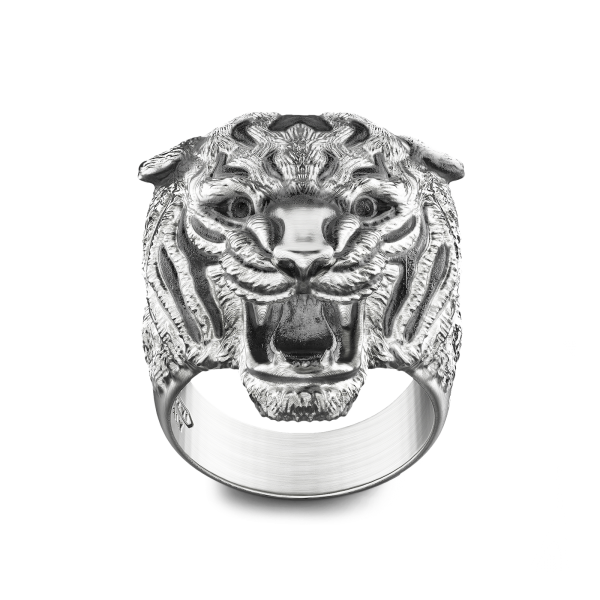 Zancan silver tiger ring.