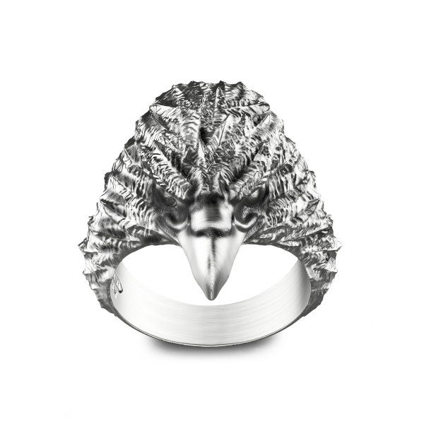 Zancan ring with silver eagle.