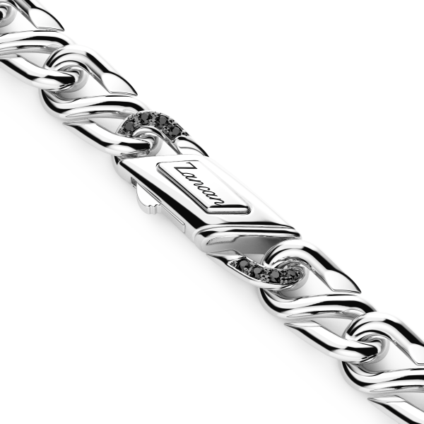 Zancan soft link silver chain.