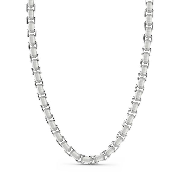 Zancan soft link silver chain.