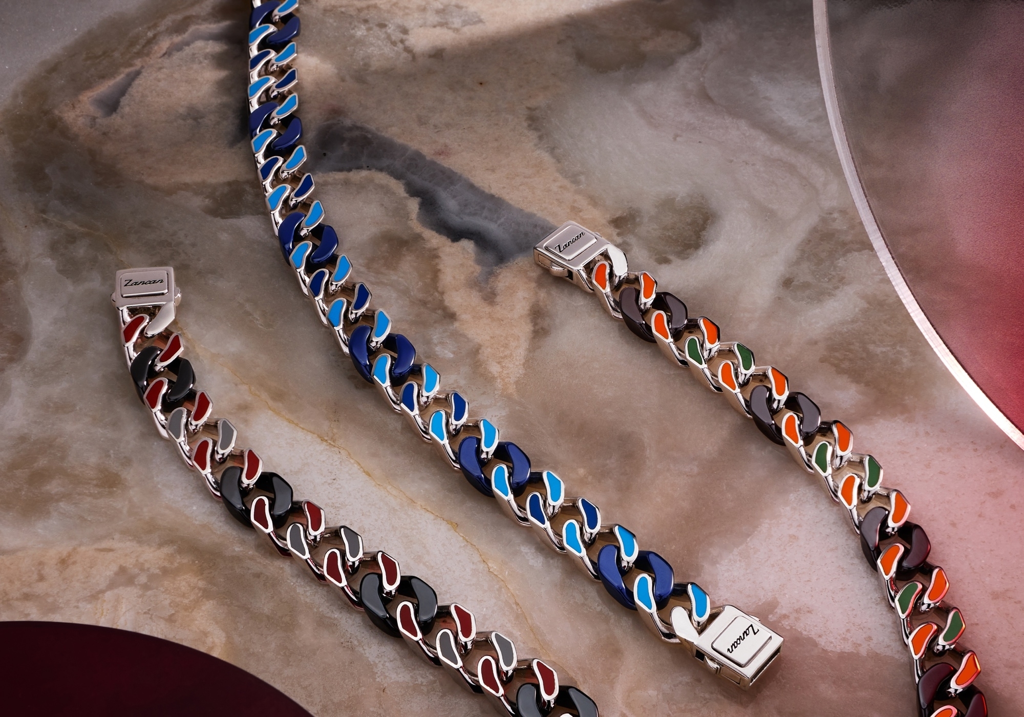 Louis Vuitton Ceramic Chain Bracelet Rainbow for Men